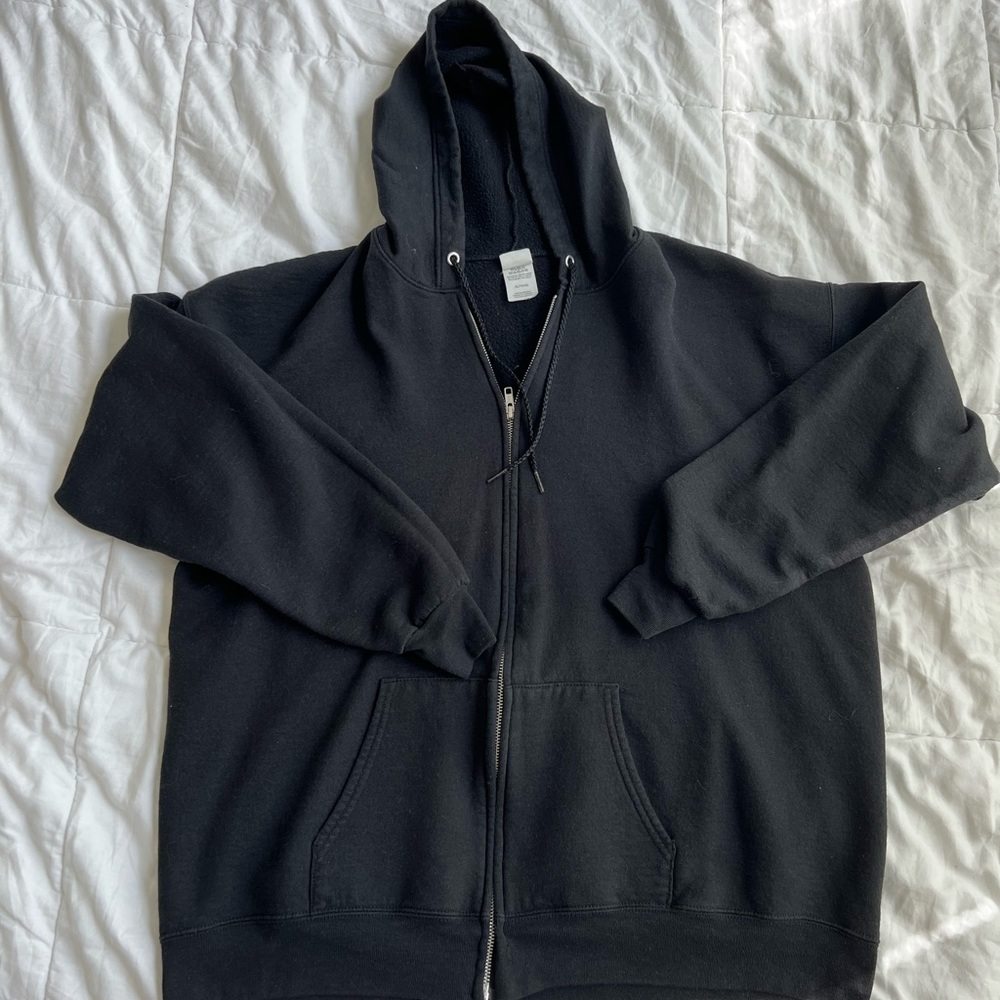 Oversized Hanes zip up hoodie